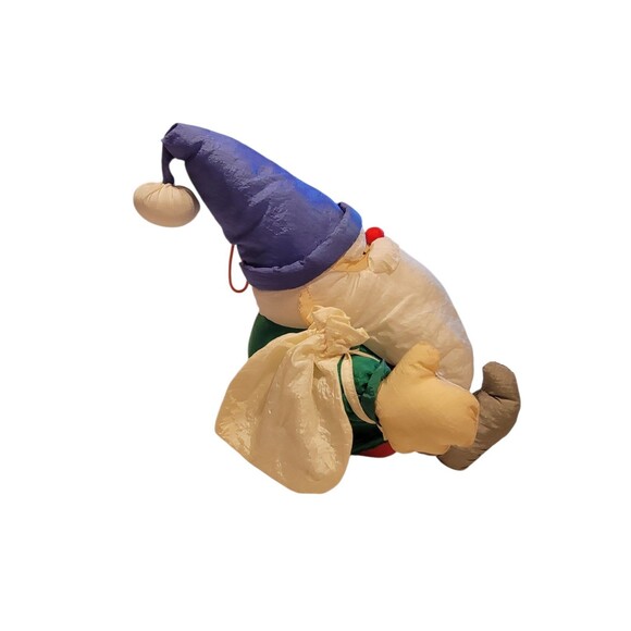 Vintage 1978 Gnome Nylon Parachute Material Plush Made in Korea 13" Christmas - Picture 3 of 7